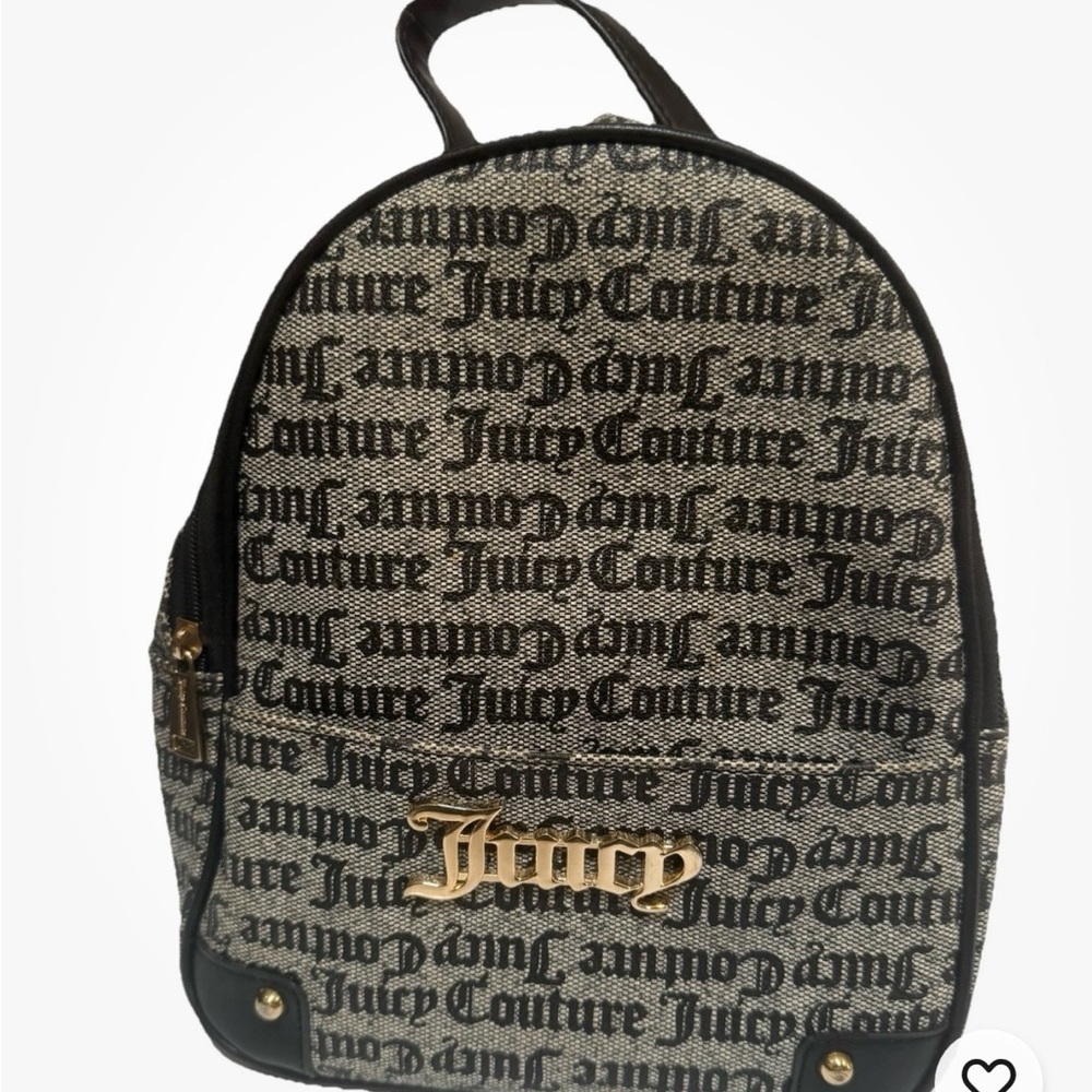 Juicy Couture Monogram Black and Gold Backpack